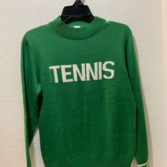 The Bubble Tennis Sweater Green white size M - Picture 3 of 10